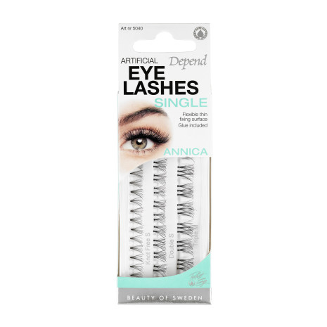 Ces faux cils individuels sont réutilisables. Ils sont conçu avec une surface de fixation souple et mince. Vendu avec colle.